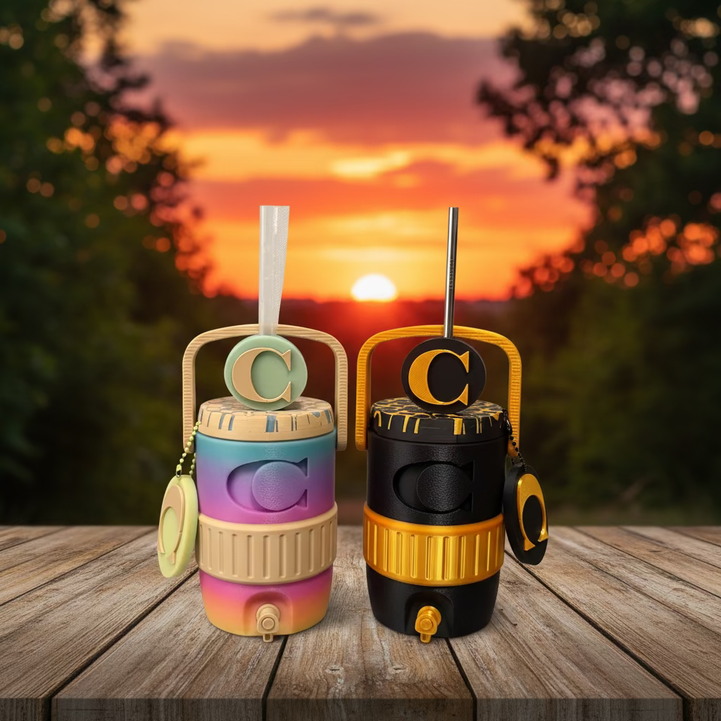 Cute Cooler Can Holder 12 oz, 3D Printed Koozie with Handle, Soda Can Holder