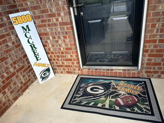 Custom Door Mat and Sign