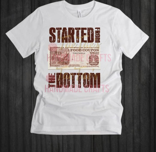 Started from the bottom T-shirt (Brown Words)