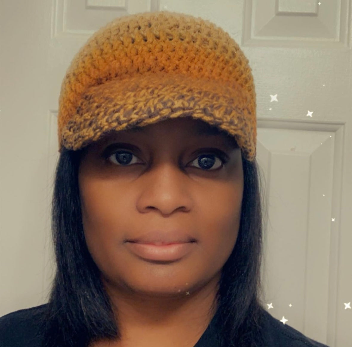 Crochet brim hat