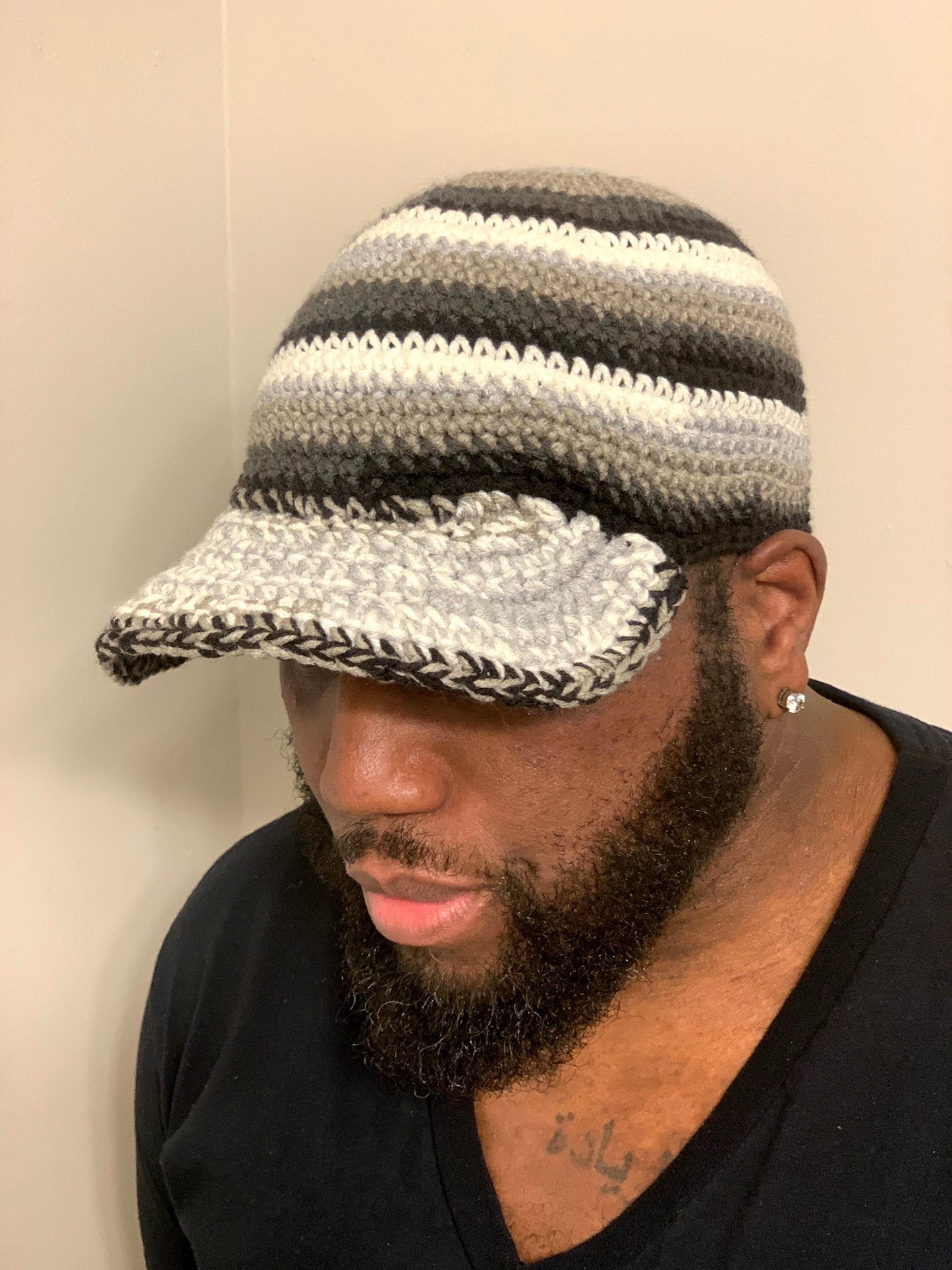 Crochet brim hat