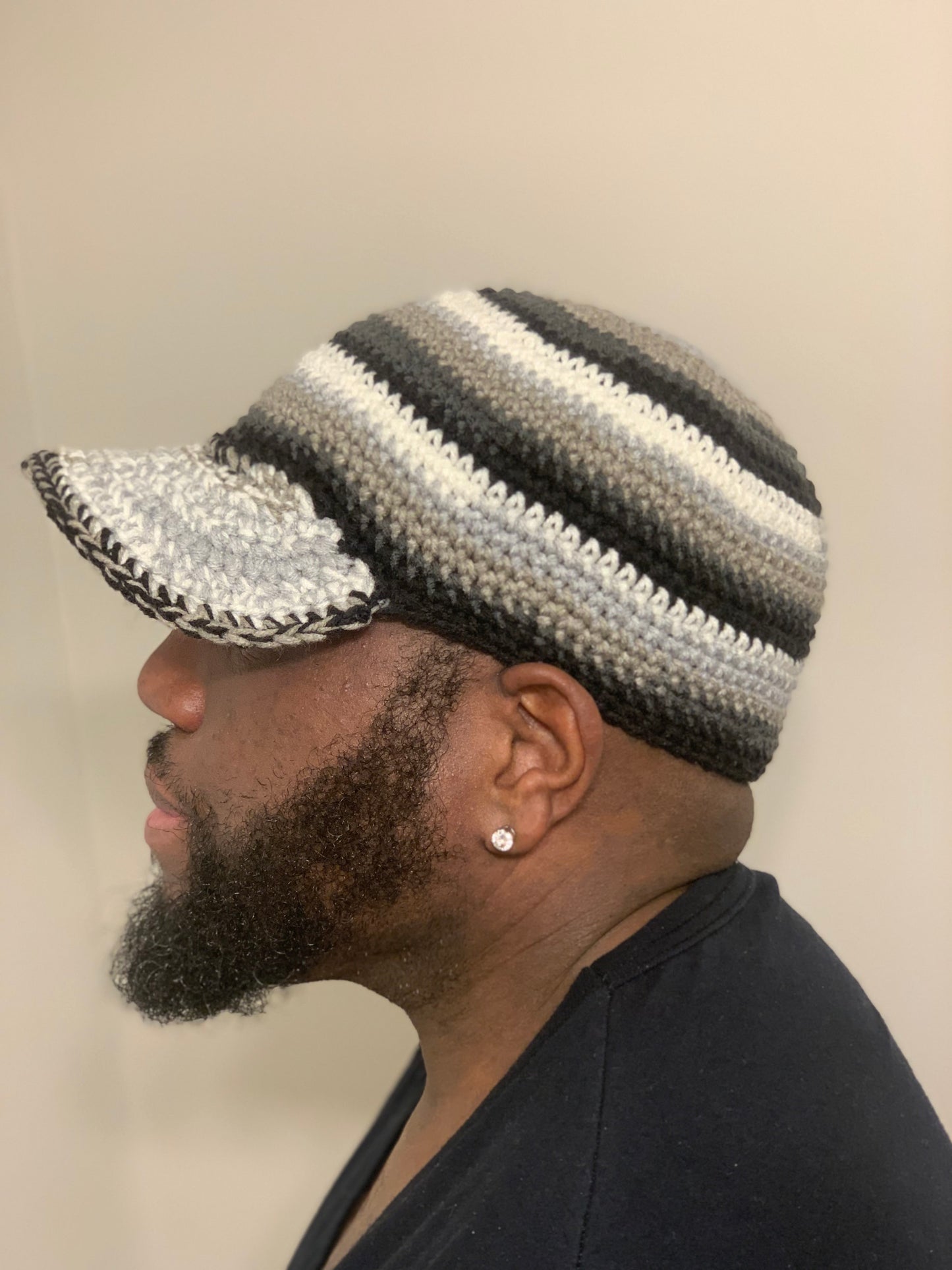 Crochet brim hat