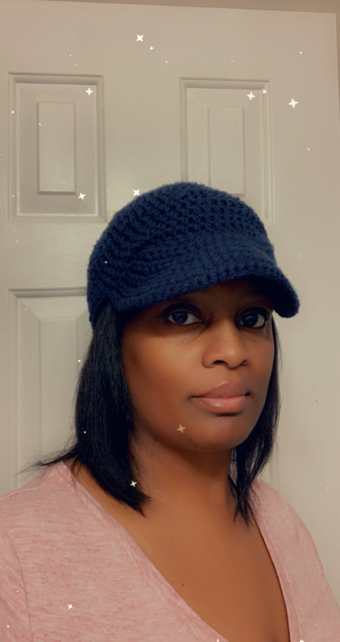 Crochet brim hat