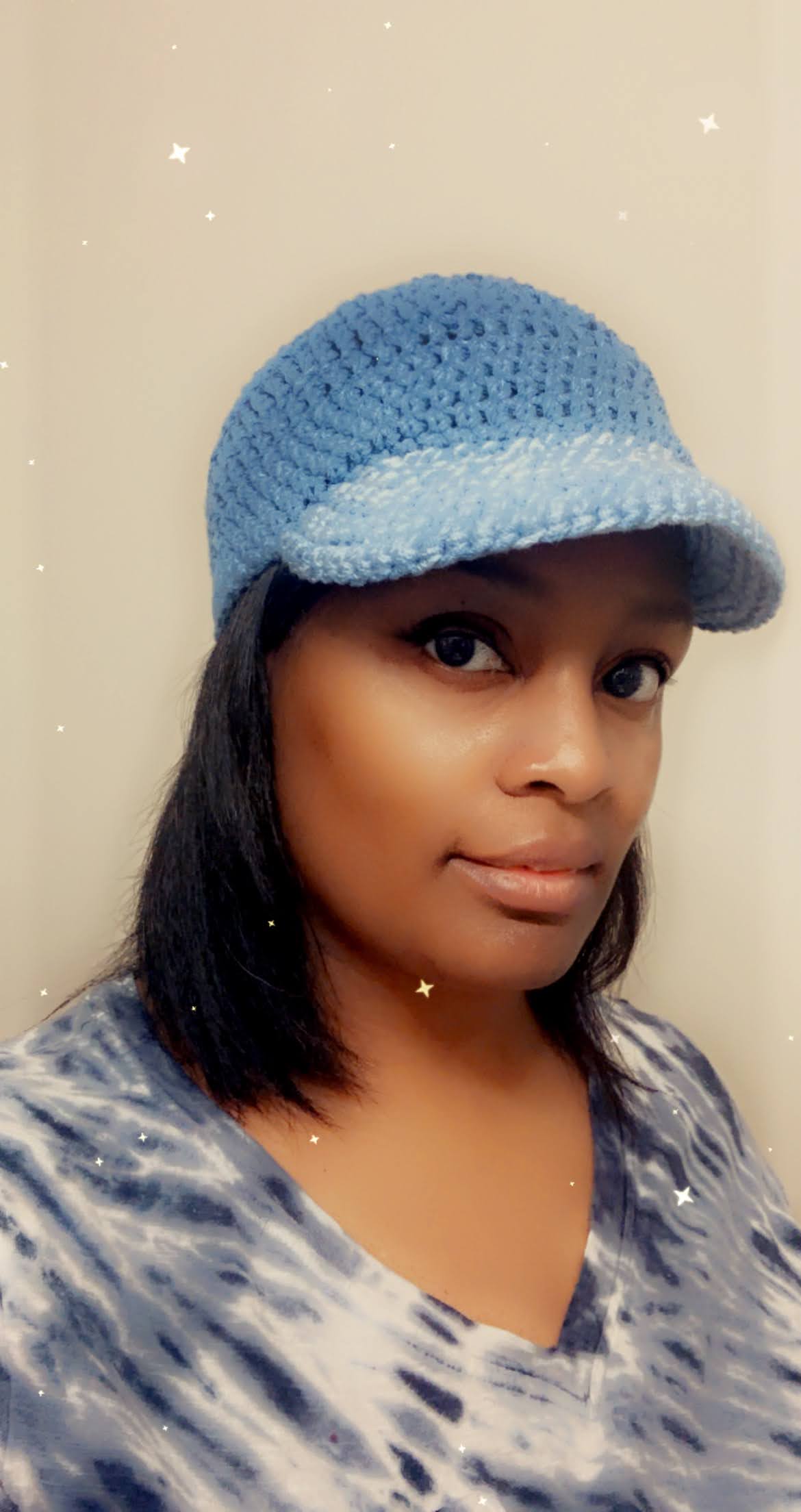 Crochet brim hat