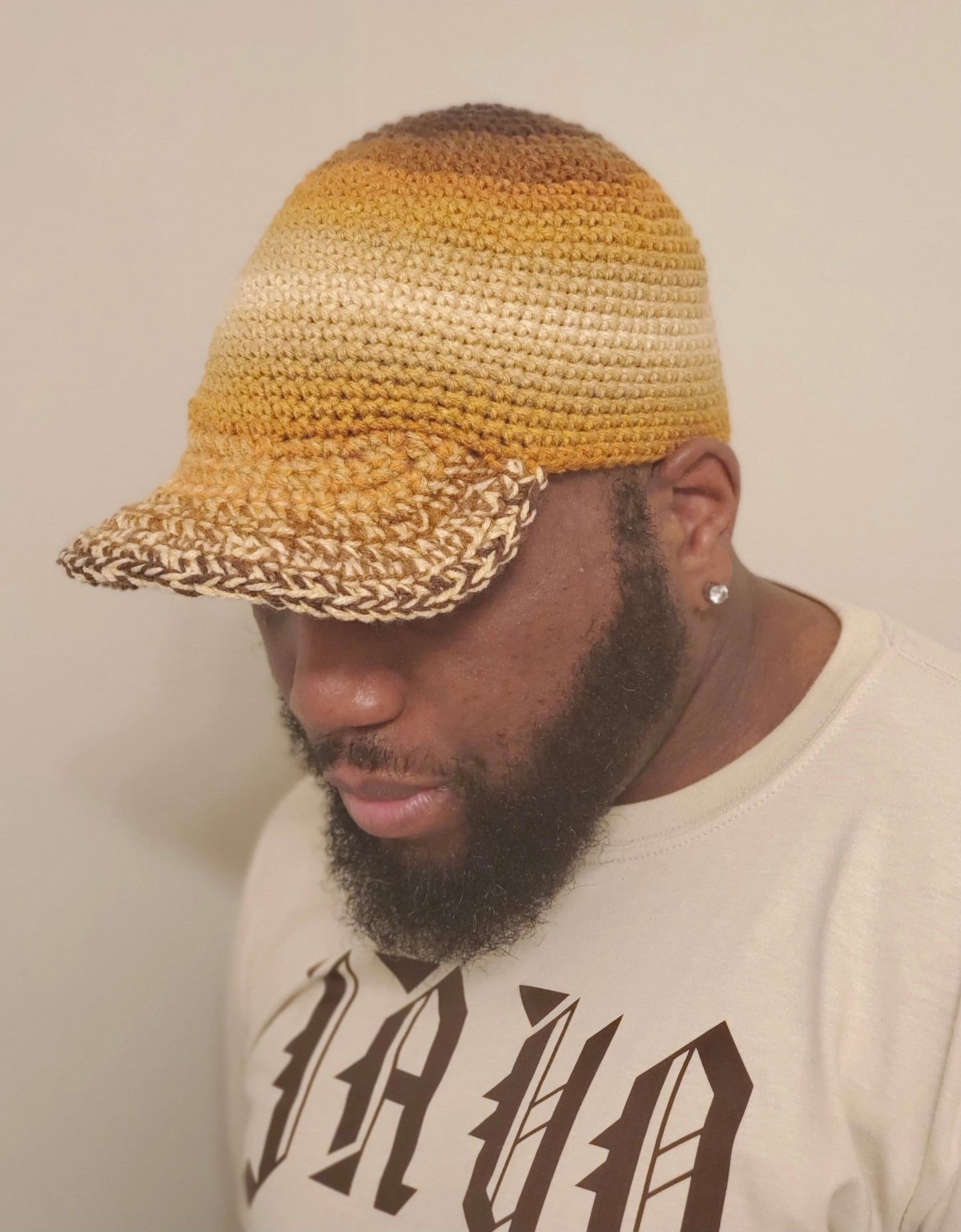 Crochet brim hat